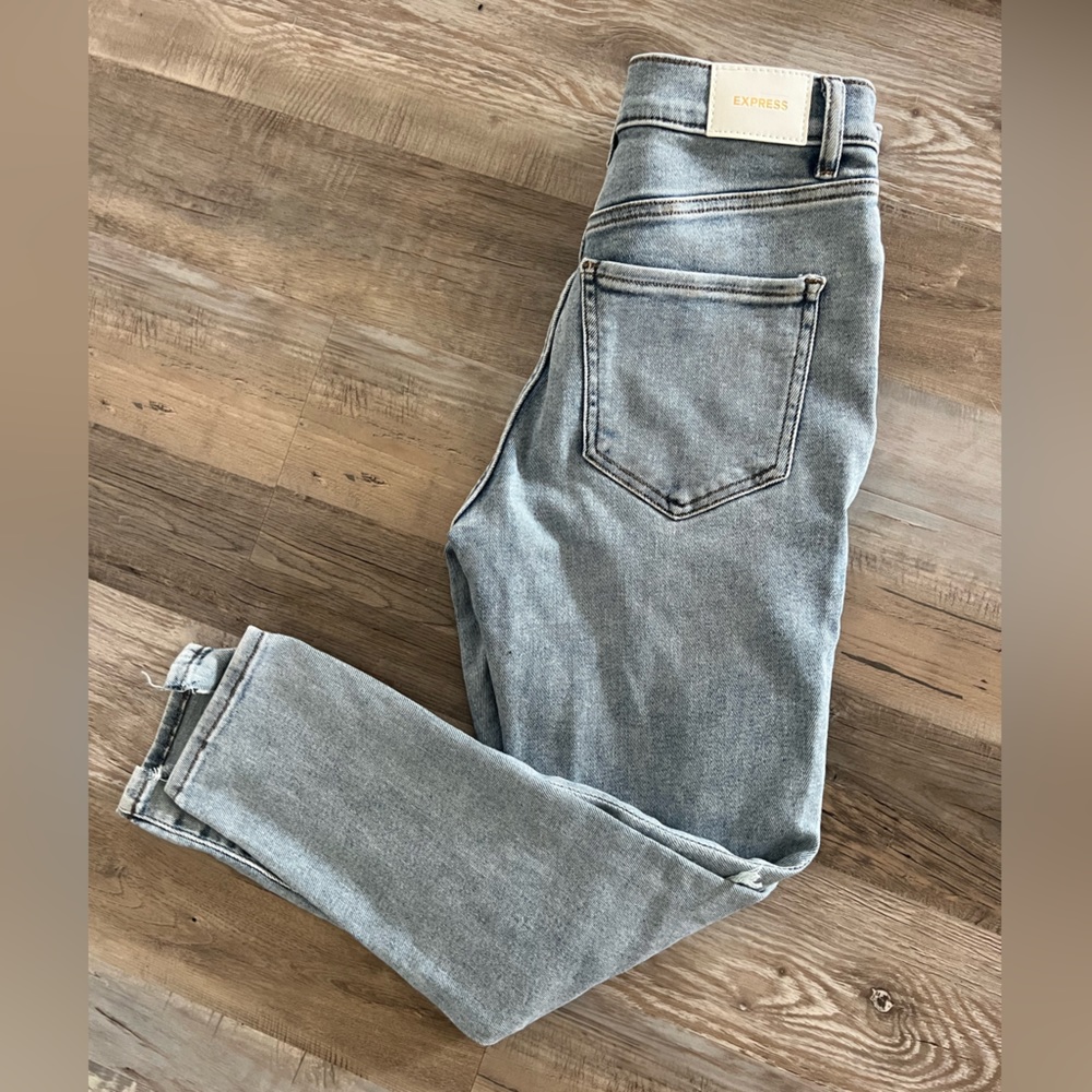 Express high rise cropped skinny jeans